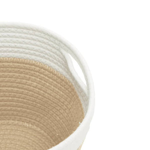 Aufbewahrungskörbe 2er Set Beige/Weiß Ø24cm