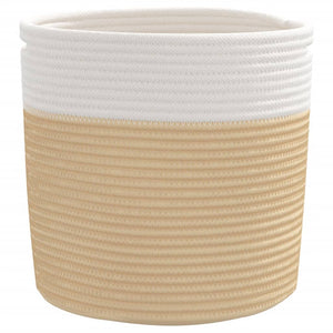 Aufbewahrungskörbe 2er-Set Beige/Weiß Ø28cm