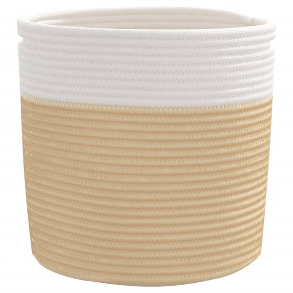 Aufbewahrungskörbe 2er-Set Beige/Weiß Ø28cm