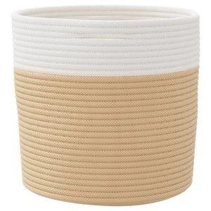 Aufbewahrungskörbe 2er-Set Beige/Weiß Ø28cm