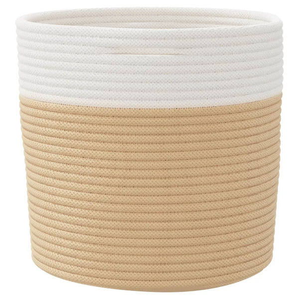 Aufbewahrungskörbe 2er-Set Beige/Weiß Ø28cm