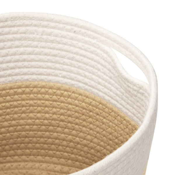 Aufbewahrungskörbe 2er-Set Beige/Weiß Ø28cm