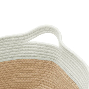 Beige/Weißer Aufbewahrungskorb Ø40cm