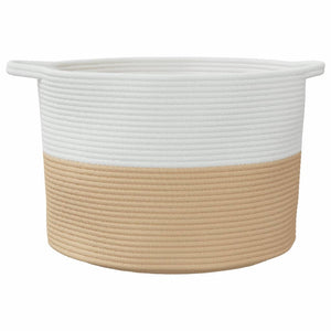 Beige Wäschekorb Baumwolle Ø55x36 cm
