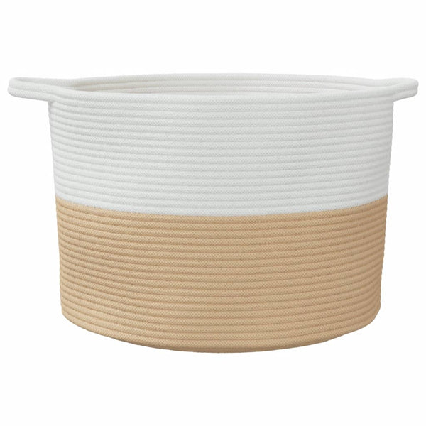 Beige Wäschekorb Baumwolle Ø55x36 cm