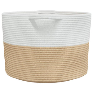 Beige Wäschekorb Baumwolle Ø55x36 cm