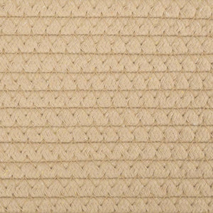 Beige/Weißer Wäschekorb Baumwolle Ø60x36 cm