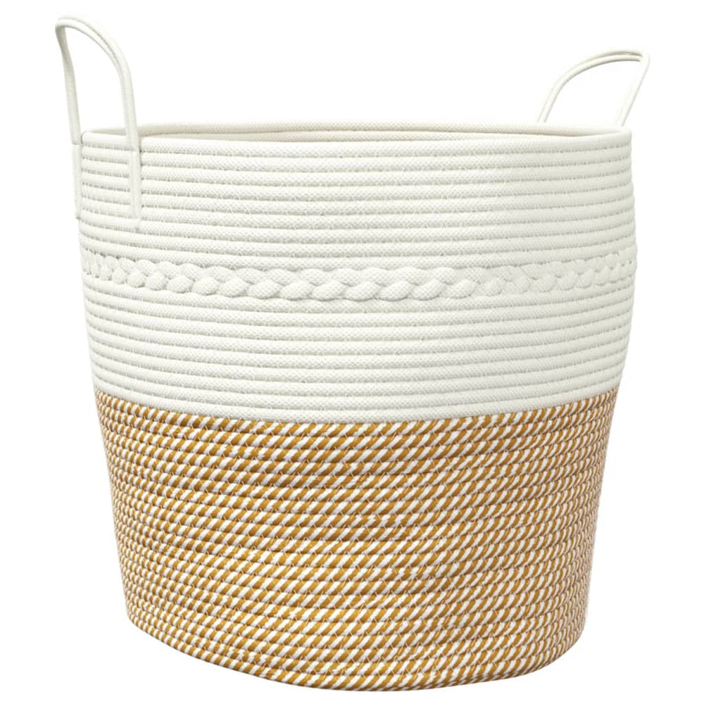 Braun-Weißer Aufbewahrungskorb Ø43 cm