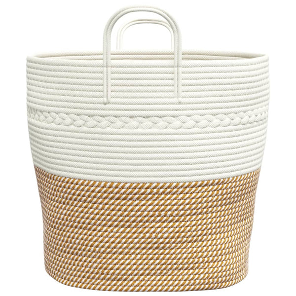 Braun-Weißer Aufbewahrungskorb Ø43 cm