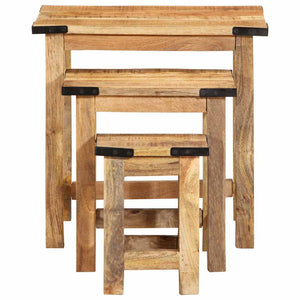 Satztische 3er Set Mango Massivholz