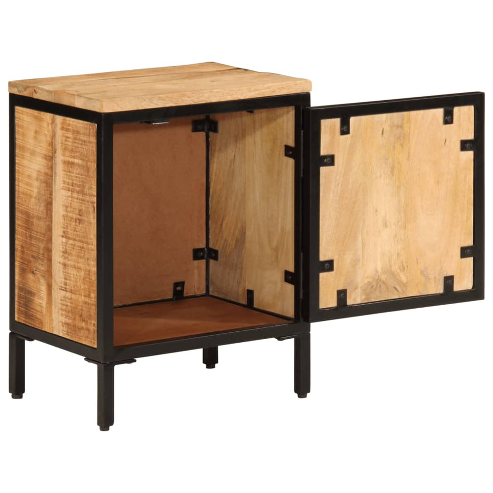vidaXL Bedside Cabinet 40x30x52.5 cm Rough Solid Mango Wood