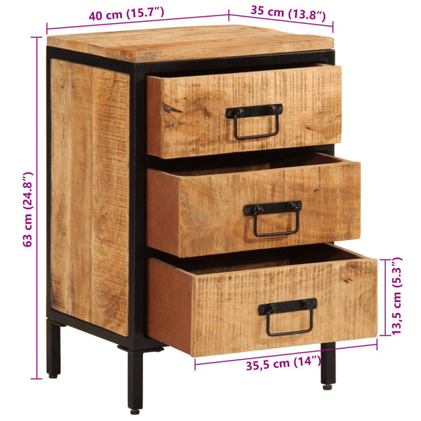 Nachttisch Mango Massivholz 40x35x63 cm