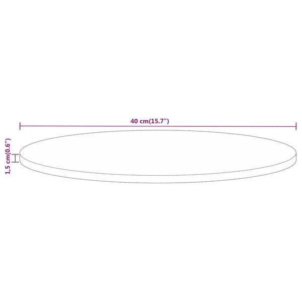 Runde Tischplatte aus Mangoholz Ø 40cm