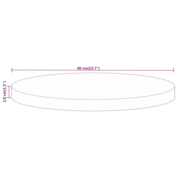 Runde Tischplatte aus Mangoholz, Ø 40 cm