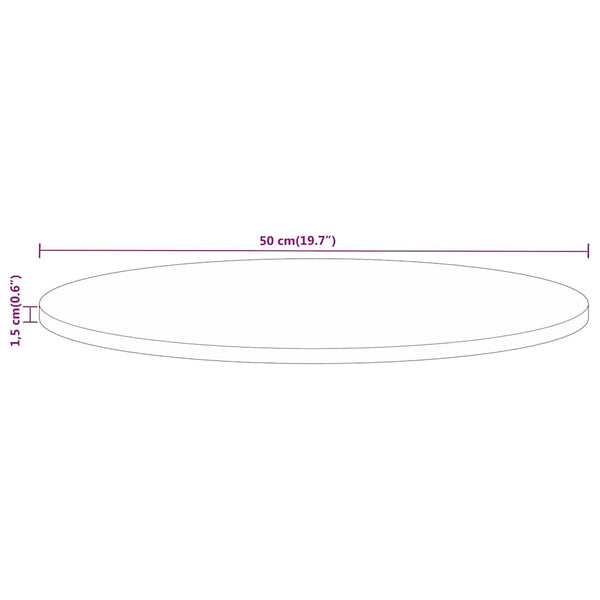 Runde Tischplatte aus Mangoholz, Ø 50cm