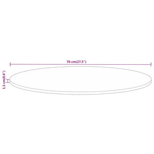 Tischplatte, Ø 70cm, Mango Massivholz