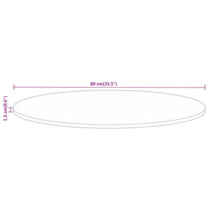 Runde Tischplatte aus Mangoholz, Ø 80 cm
