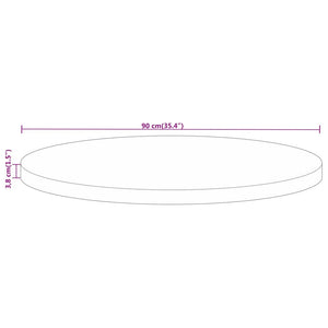 Runde Tischplatte aus Mangoholz, Ø 90cm