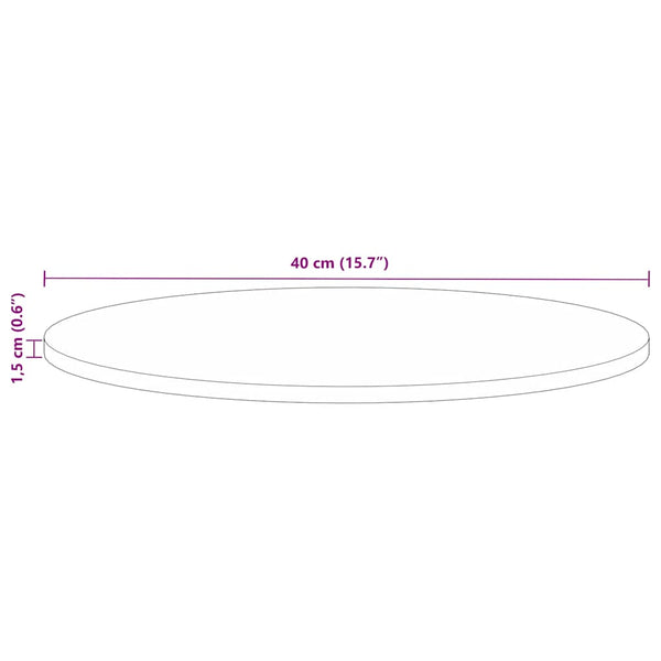 Runde Altholz Tischplatte 40 cm