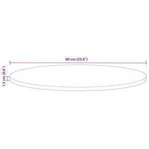 Runde Tischplatte Altholz Massiv Ø 60 cm