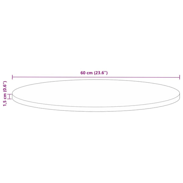 Runde Tischplatte Altholz Massiv Ø 60 cm
