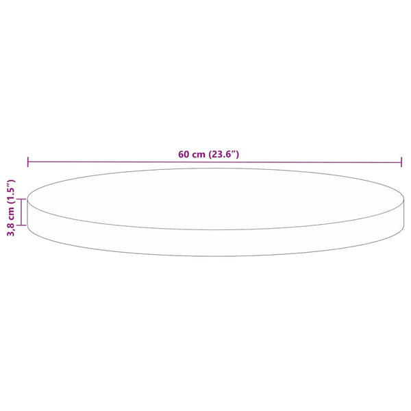 Runde Tischplatte Altholz 60cm