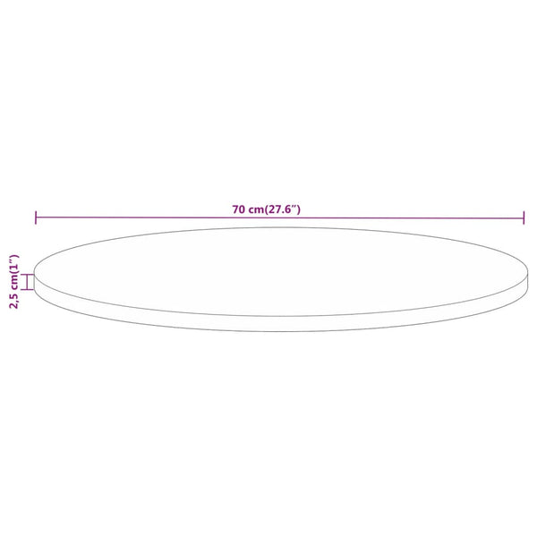 Tischplatte Altholz Rund Ø 70cm