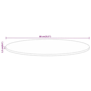 Runde Tischplatte Altholz Ø 80cm