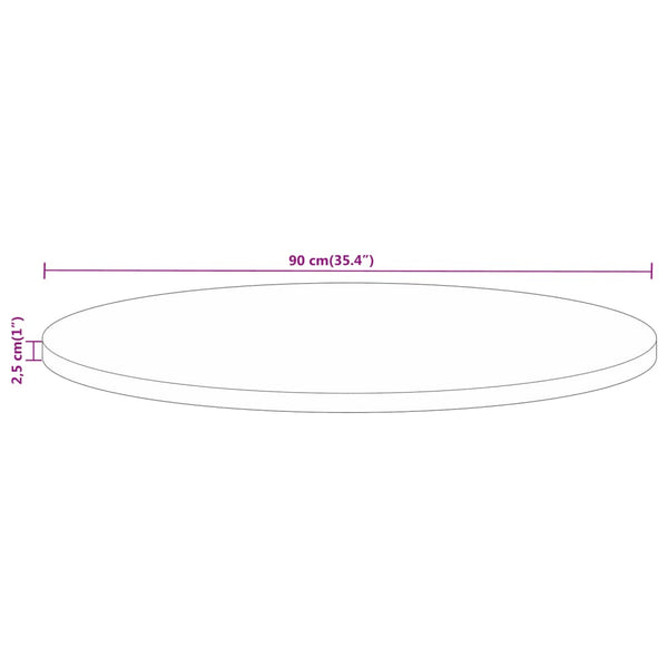 Runde Tischplatte Altholz Massiv Ø 90 cm