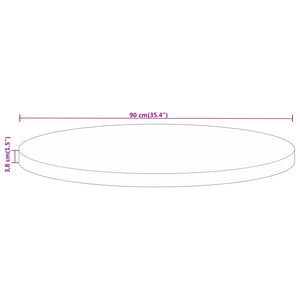 Massive Altholz Tischplatte Rund Ø 90cm