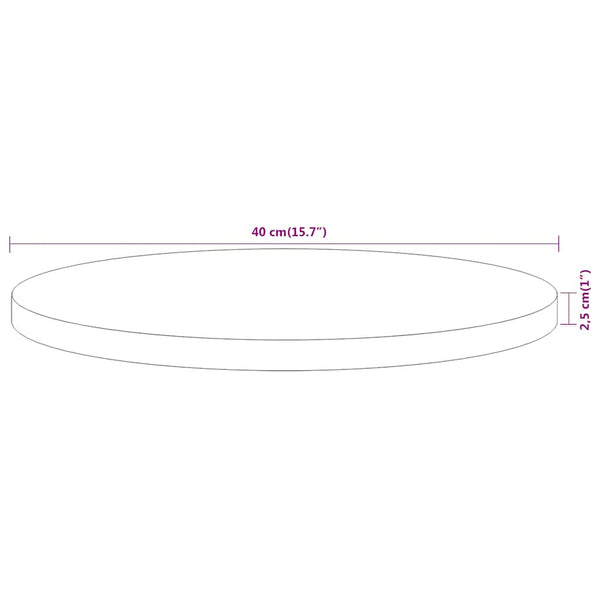 Akazie Tischplatte Rund Ø40cm