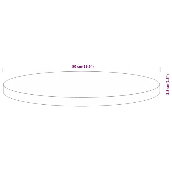 Akazie Tischplatte Rund Ø50cm
