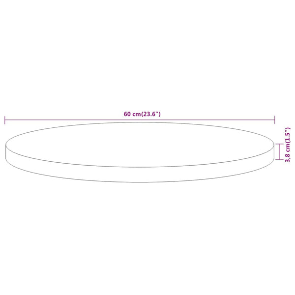Akazie Tischplatte Rund Ø60cm