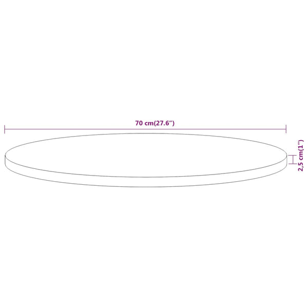 Runde Tischplatte Akazie Ø70cm
