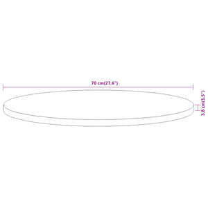 Akazie Tischplatte Rund Ø70cm