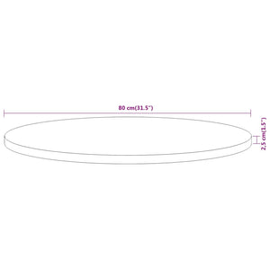 Akazie Tischplatte Rund Ø80cm