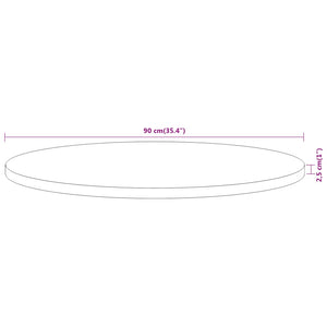 Akazie Tischplatte Rund Ø90cm