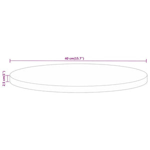 Tischplatte Mango Massivholz Ø 40cm