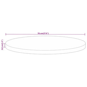Tischplatte Mango Massivholz Ø 70cm