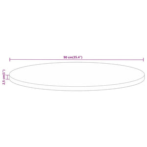 Massivholz Tischplatte Mango Ø 90cm