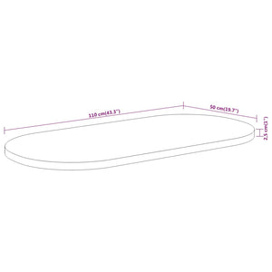 Akazie Tischplatte Oval 110x50 cm