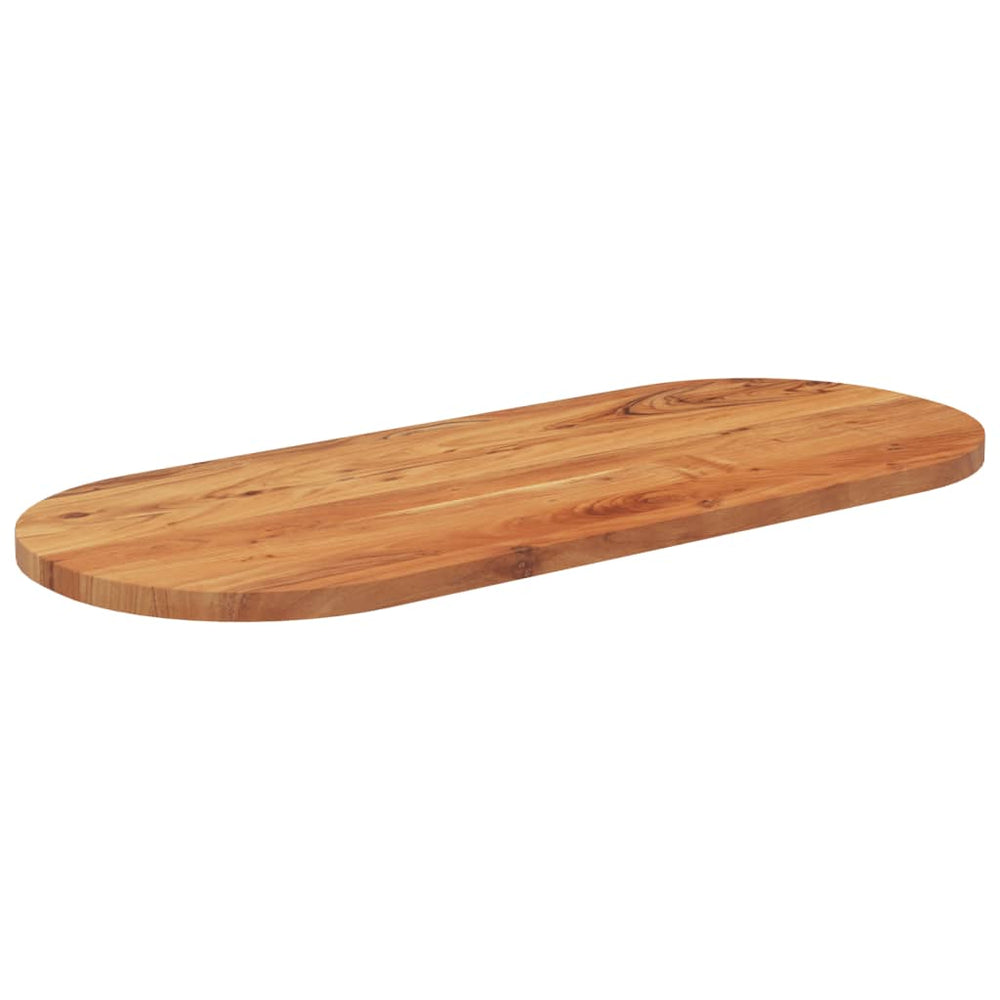 vidaXL Tabletop 140x60x2.5 cm Oval Solid Acacia Wood