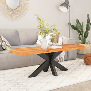 Akazie Tischplatte Oval 110x50 cm