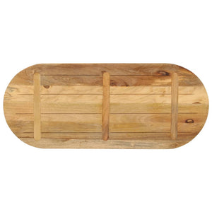 Ovale Tischplatte aus Mangoholz, 110x40 cm