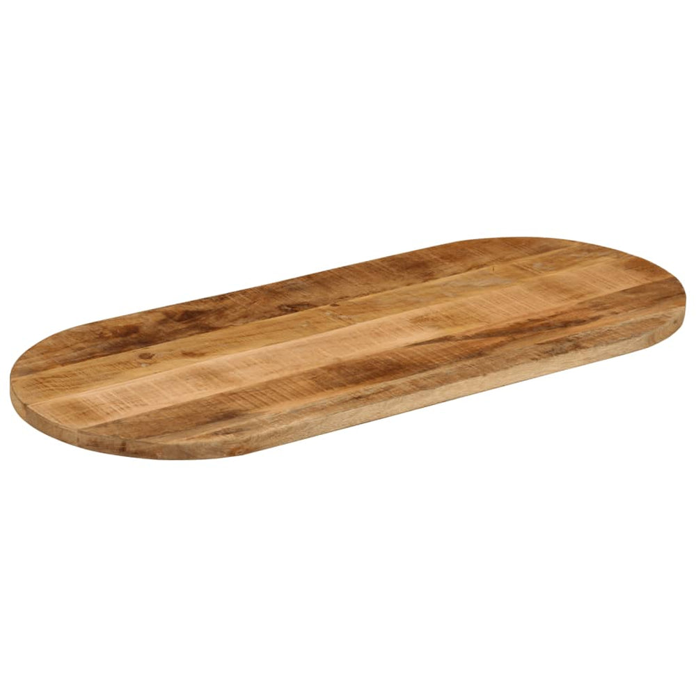vidaXL Table Top 140x50x2.5 cm Oval Rough Solid Mango Wood