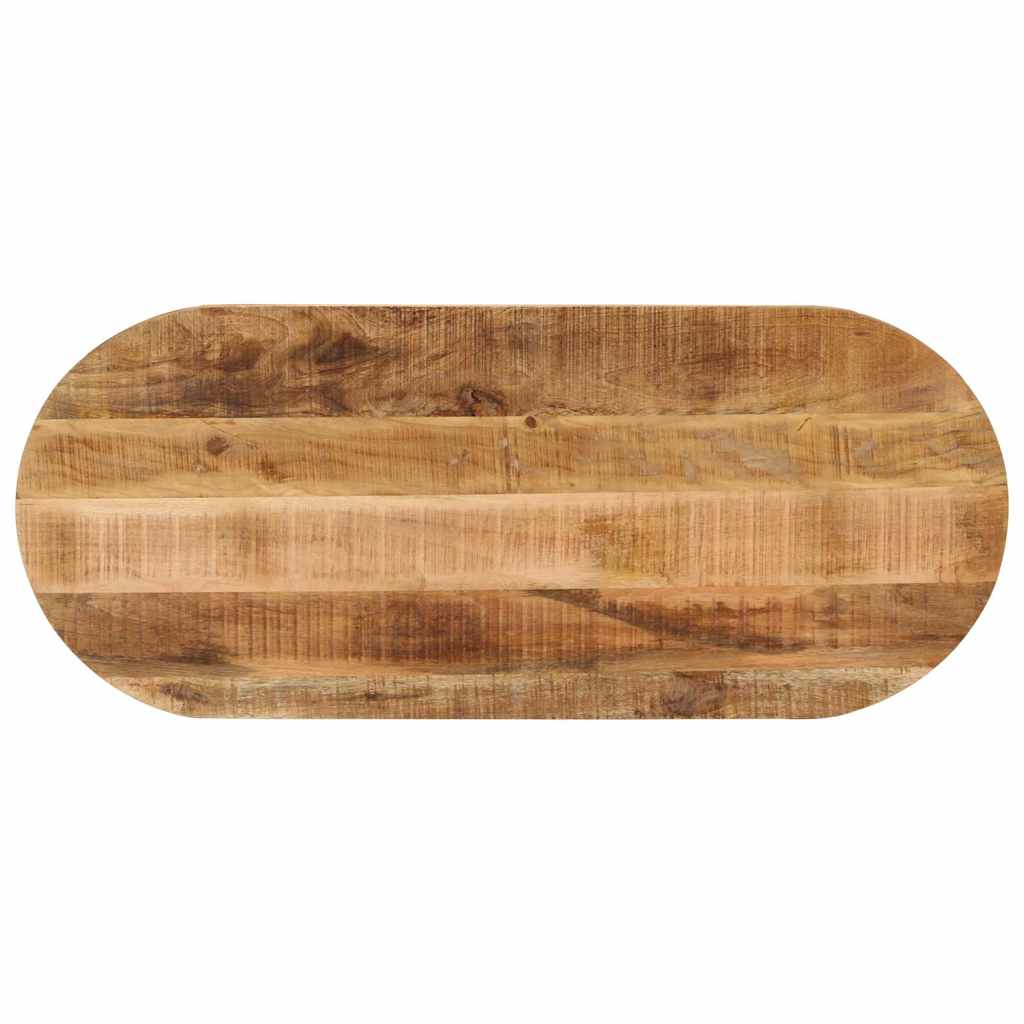 Ovale Tischplatte aus Mangoholz, 140x60 cm