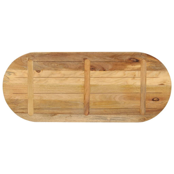 Tischplatte Oval 140x60 cm Mango Massivholz