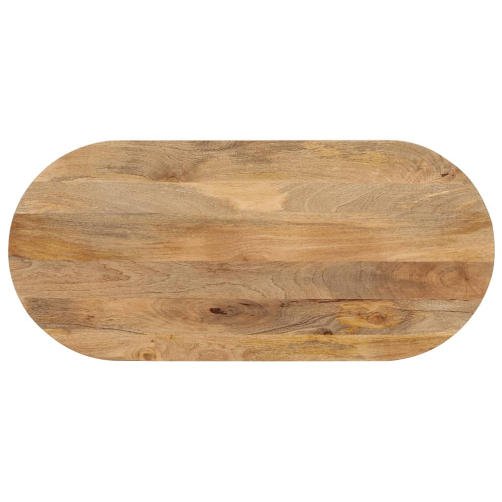 vidaXL Tabletop 100x50x2.5 cm Oval Solid Mango Wood