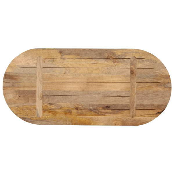Tischplatte Oval 80x40 Mango Massivholz
