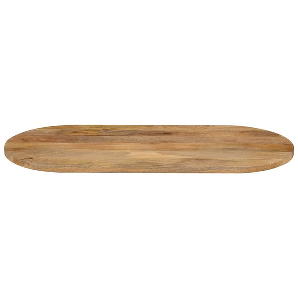 Ovale Tischplatte Mango Massivholz 100x50 cm